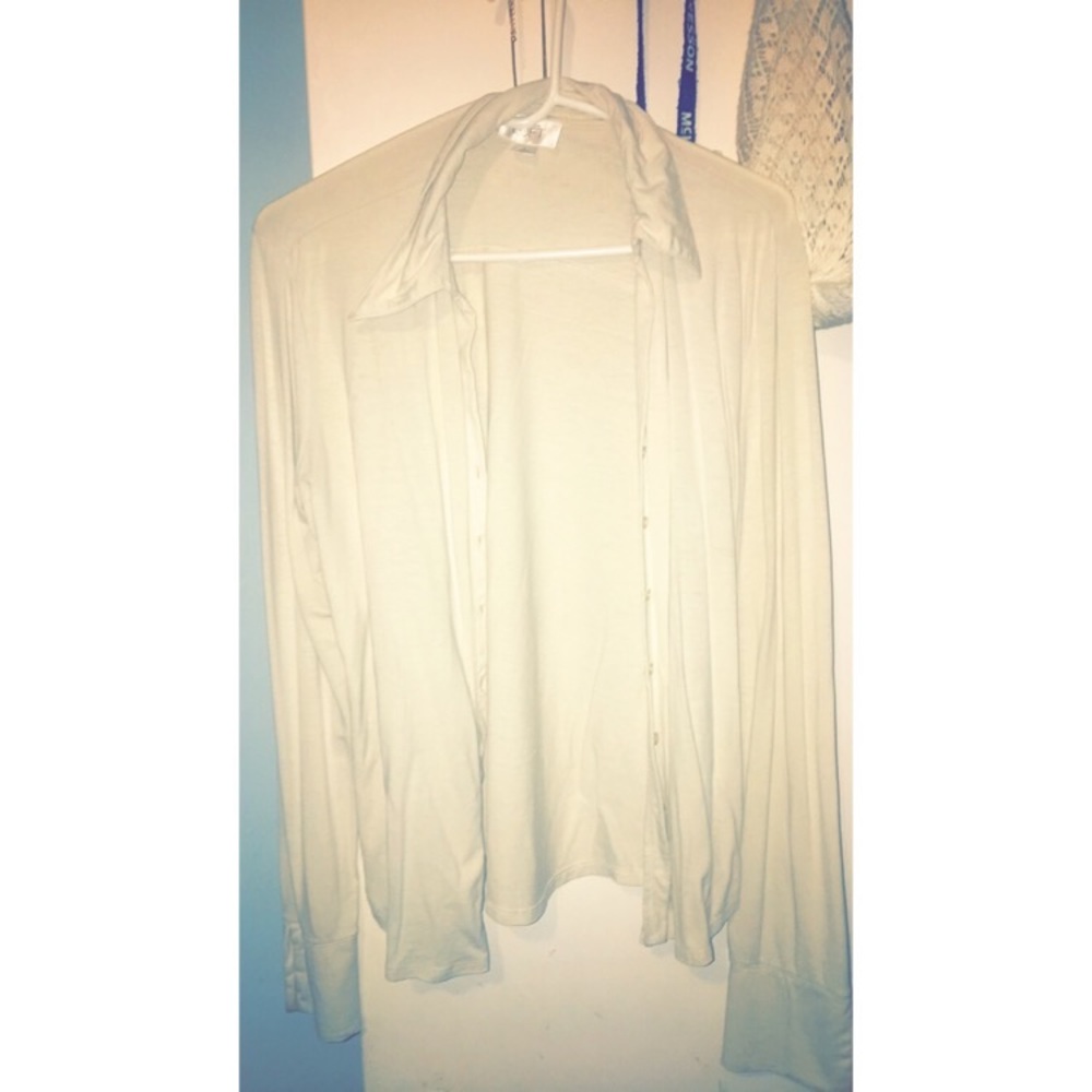 LOFT cream button up.